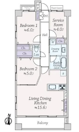 エス・バイ・エルマンション信濃町の間取り図